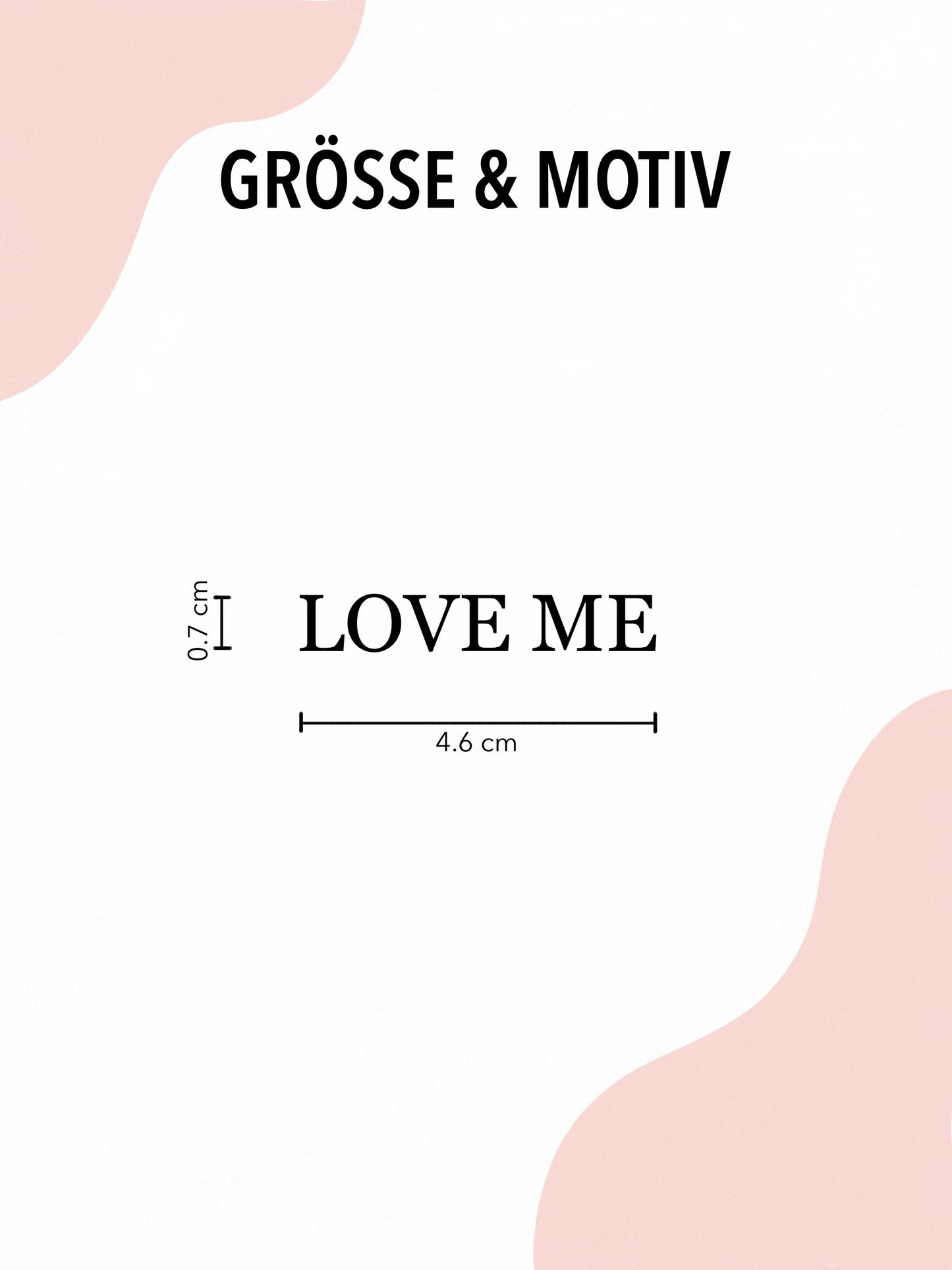 Schriftzug ' LOVE ME '