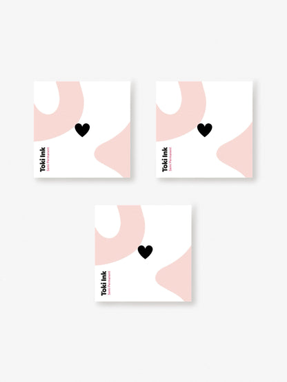 Mini schwarzes Herz No.01 - 3er Set