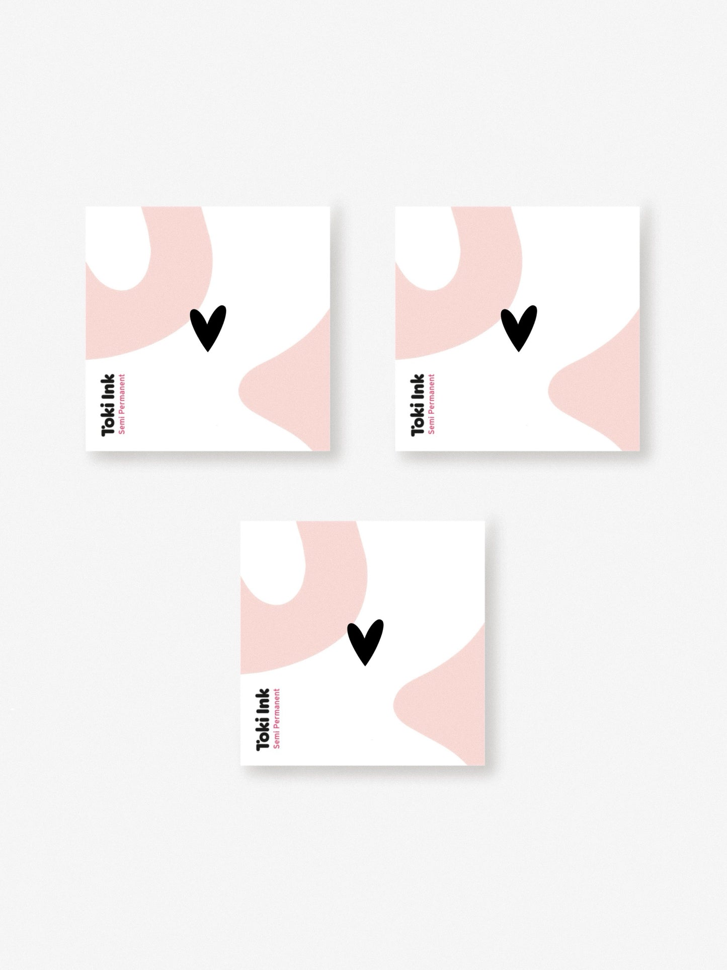 Mini schwarzes Herz No.02 - 3er Set