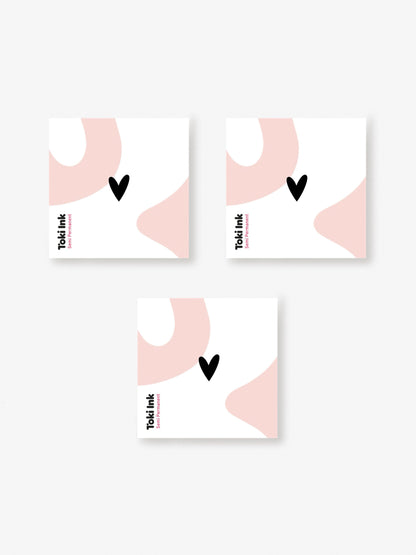 Mini schwarzes Herz No.02 - 3er Set
